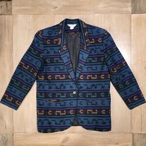 Luxury Vintage Index by Melrose Southwestern Blazer | Size Medium | Lined Statem